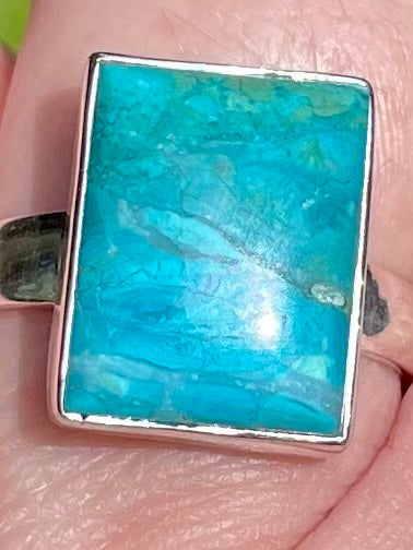 Rare Blue Peruvian Opal Ring Size 8 - Morganna’s Treasures 