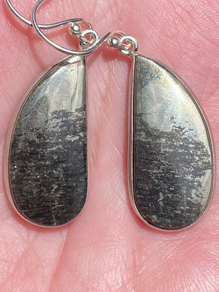 Pyrite in Magnetite (Healer's Gold) Earrings - Morganna’s Treasures