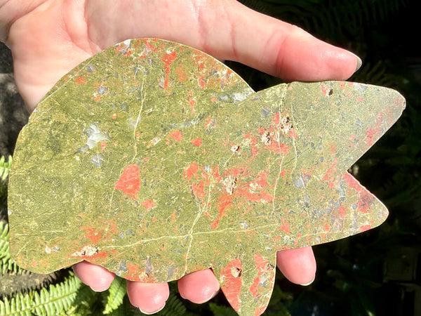 Amazing Unakite Turtle Charging Plate