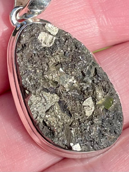 Pyrite in Basalt Pendant