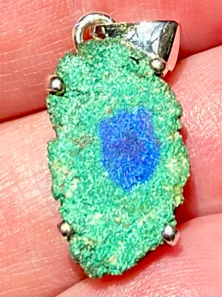 Azurite in Malachite Stalactite Pendant