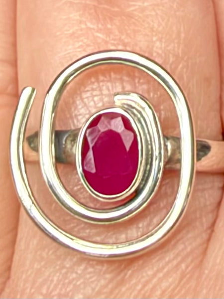 Ruby Spiral Ring Size 8.5 - Morganna’s Treasures