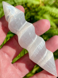 Selenite Spiral Wand - Morganna’s Treasures 