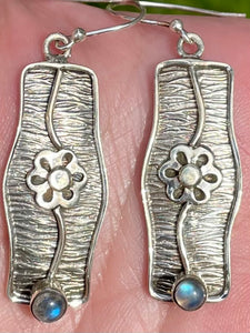 Flower Labradorite Earrings