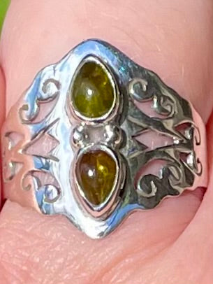 Green Tourmaline Ring Size 8 - Morganna’s Treasures 