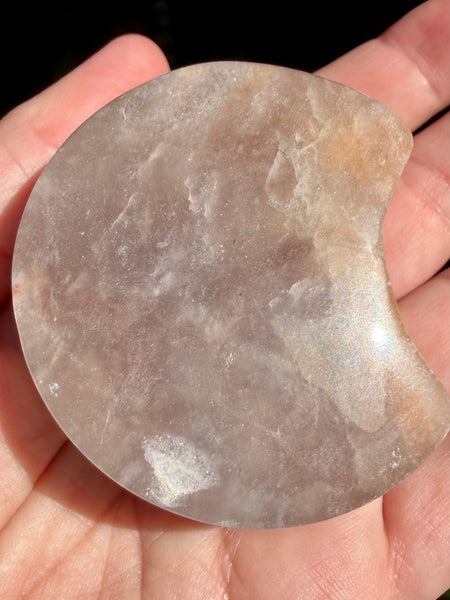 Flower Agate Crescent Moon