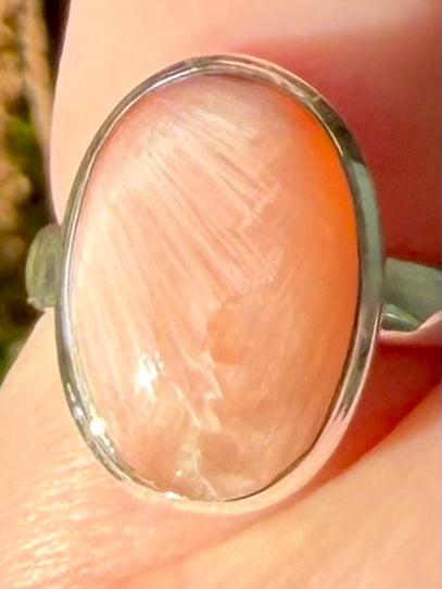 Orange Scolecite Ring Size 5.5 - Morganna’s Treasures