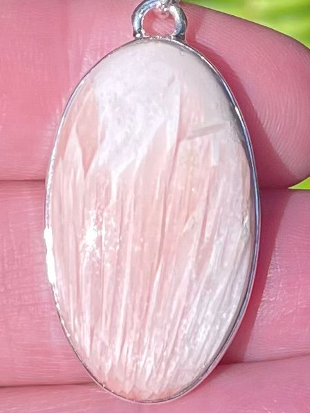 Orange Scolecite Pendant