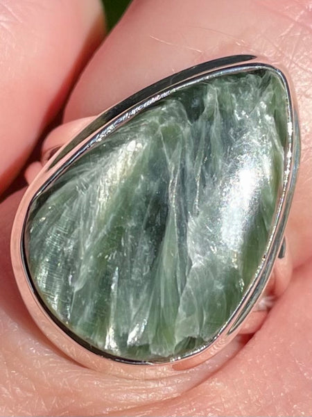 Green Seraphinite Ring Size 7 - Morganna’s Treasures 