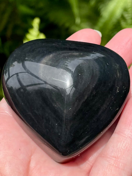 Rainbow Obsidian Heart Palm Stone - Morganna’s Treasures 