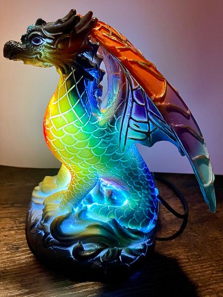 Resin LED Dragon Lamp