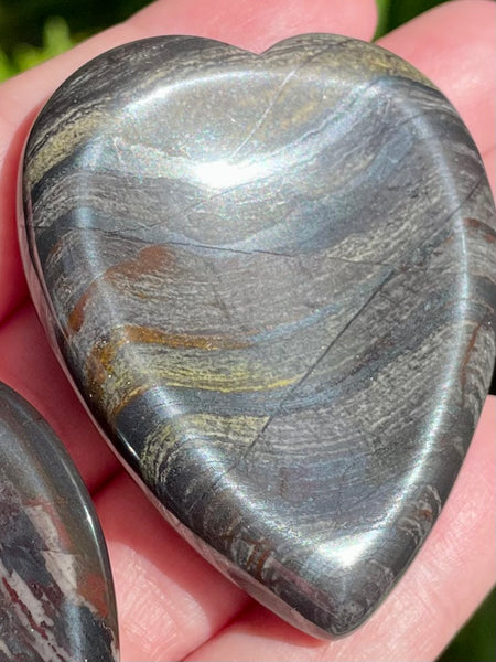 Tiger Iron Heart Palm Stones - Morganna’s Treasures 