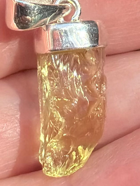 Rough Lemon Topaz Pendant