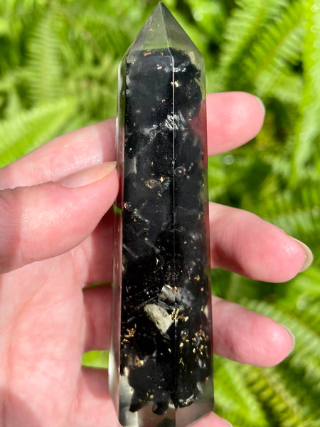 Black Tourmaline Orgonite Tower - Morganna’s Treasures 