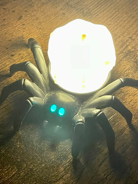 Light Up Spider Candle - White - Morganna’s Treasures