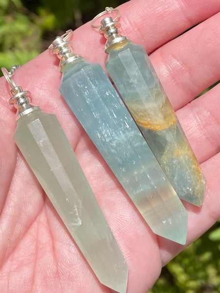 Lemurian Blue Calcite Pendulum - Morganna’s Treasures