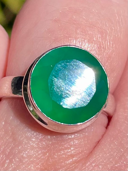 Faceted Green Onyx Ring Size 7.5 - Morganna’s Treasures 