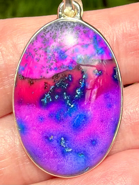 Purple Dendritic Opal Pendant