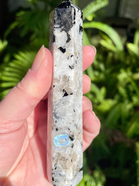 Rainbow Moonstone Crystal Massage Wand - Morganna’s Treasures