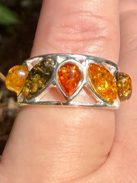 Baltic Amber Ring Size 6