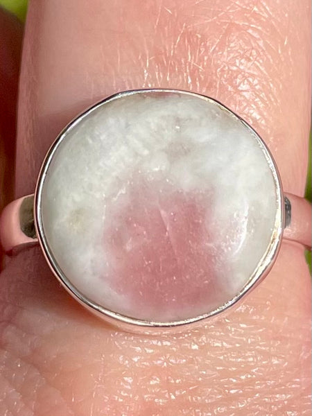 Pink Tourmaline in Quartz Ring Size 9 - Morganna’s Treasures