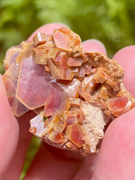 Vanadinite on Barite Crystal Cluster - Morganna’s Treasures 