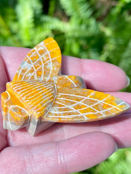 Hand Carved Bumblebee Jasper Bee - Morganna’s Treasures