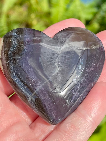 Fluorescent Volcano Agate Heart - Morganna’s Treasures 