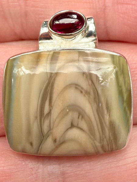 Royal Imperial Jasper and Garnet Pendant - Morganna’s Treasures