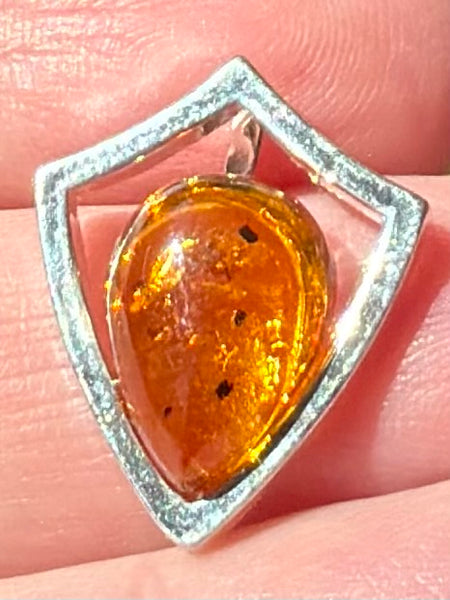 Baltic Amber Shield Pendant - Morganna’s Treasures