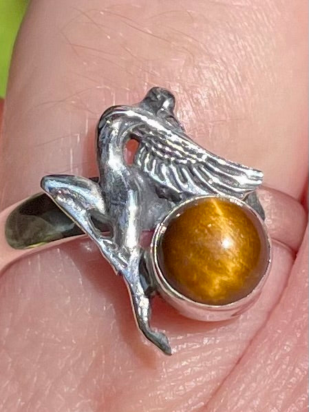 Tigers Eye Angel Ring Size 8 - Morganna’s Treasures 