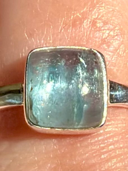 Gorgeous Aqua Kyanite Ring Size 8
