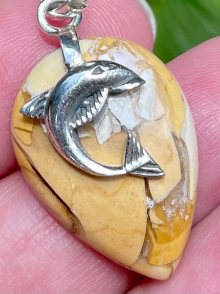 Brecciated Mookaite Jasper Dolphin Pendant - Morganna’s Treasures 