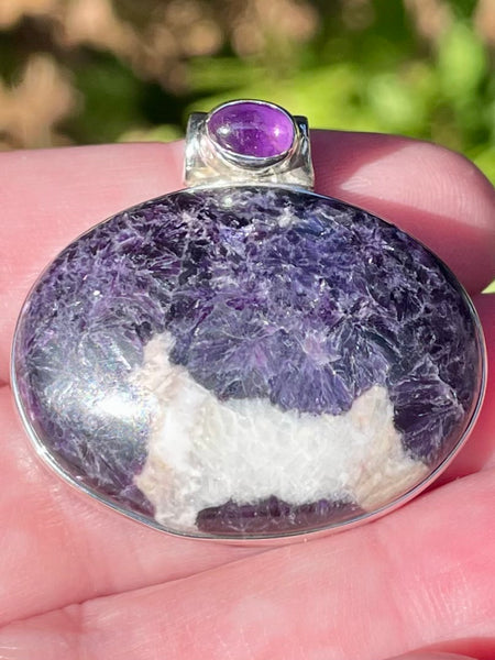 Lepidolite and Amethyst Pendant - Morganna’s Treasures