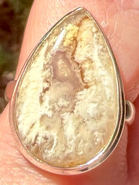 Graveyard Plume Agate Ring Size 9 - Morganna’s Treasures