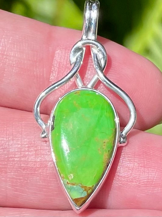 Green Mohave Turquoise Pendant - Morganna’s Treasures 