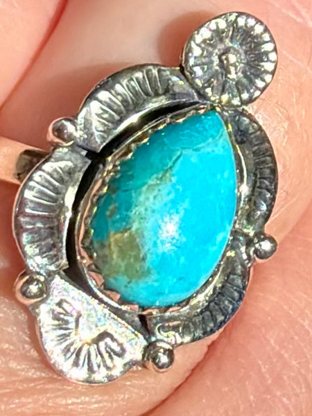 Blue Mohave Turquoise Ring Size 8.5