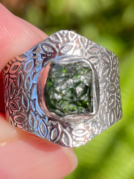 Rough Chrome Diopside Ring Size 8 - Morganna’s Treasures 