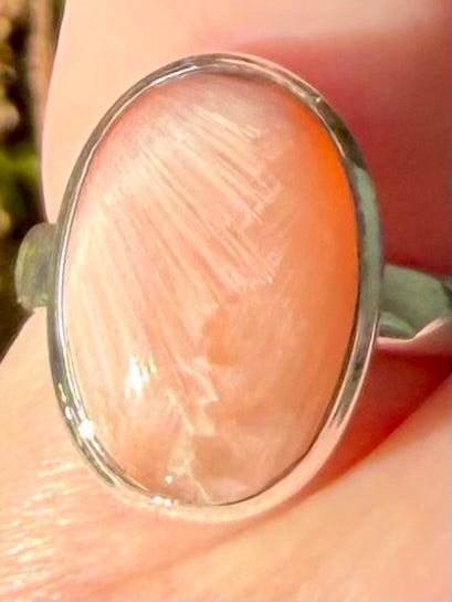 Orange Scolecite Ring Size 5.5 - Morganna’s Treasures