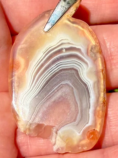 Botswana Agate Slice Pendant