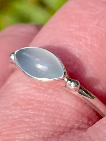 Aqua Chalcedony Ring Size 8