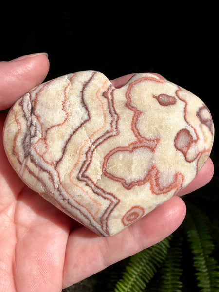 Large Red Calcite Carved Heart