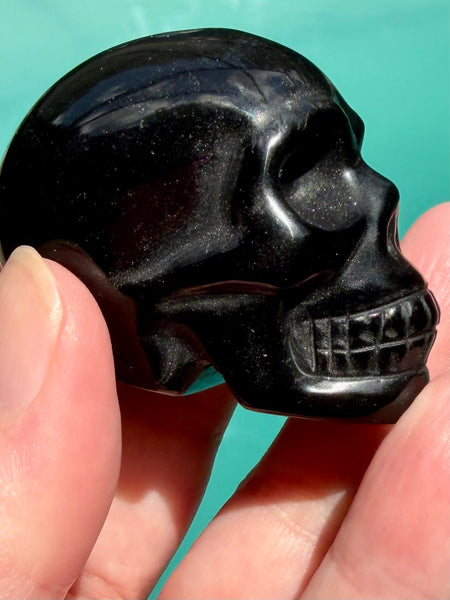 Black Obsidian Skull
