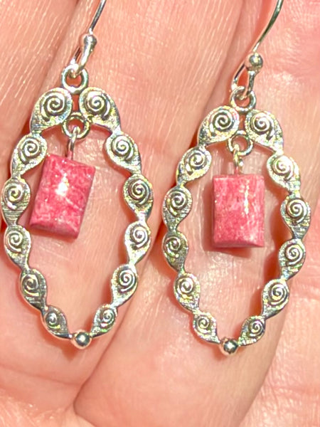Pink Thulite Earrings