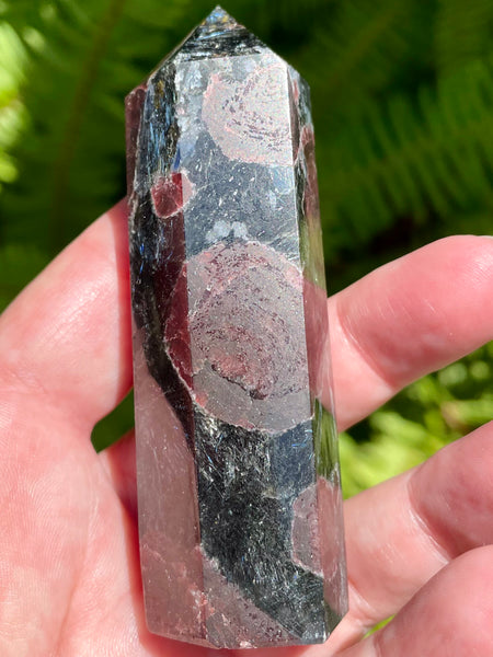 Garnet in Astrophyllite Healing Wands - Morganna’s Treasures 