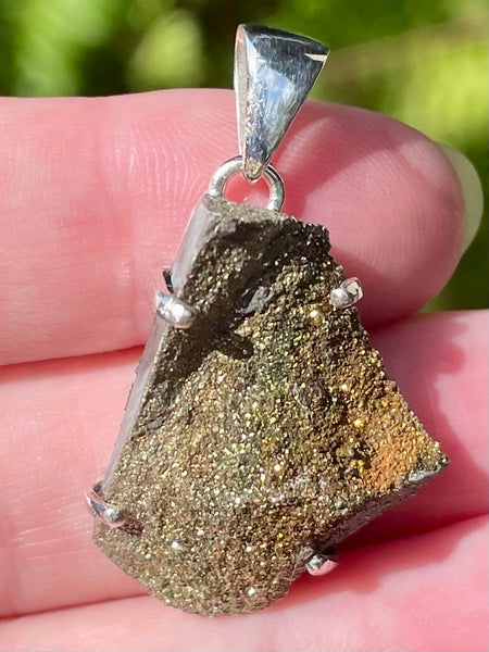 Rainbow Pyrite Druzy Pendant - Morganna’s Treasures 