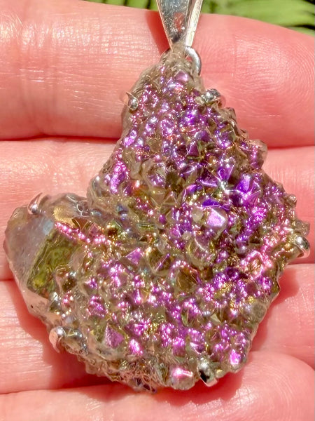 Titanium Aura Spirit Quartz Pendant - Morganna’s Treasures