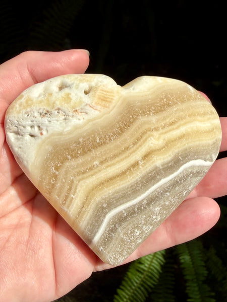 Large Calcite Carved Heart