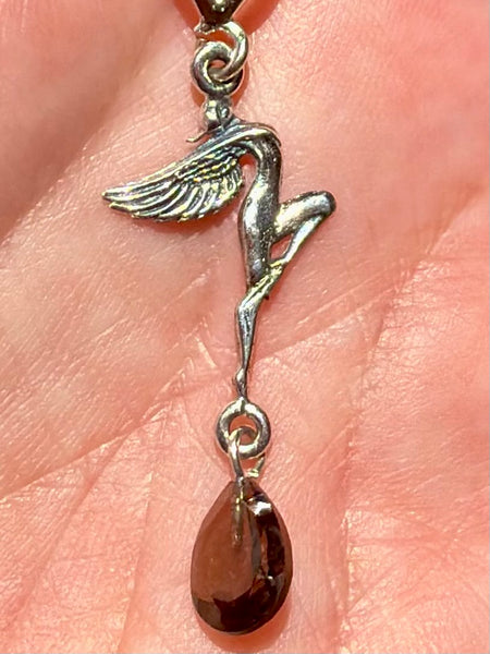 Smoky Quartz Fairy Pendant