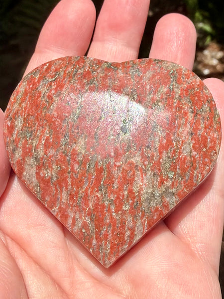 Red Jasper Carved Heart